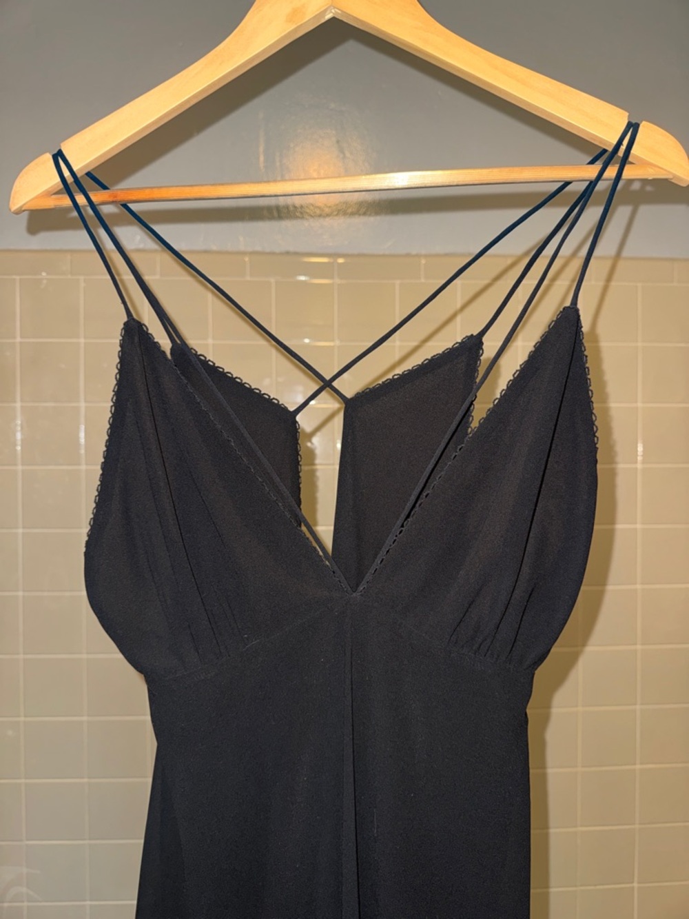 🖤 Women’s Forever 21 Sheer Black Strappy Maxi Dress with Slit 🖤 - Picture 7 of 13
